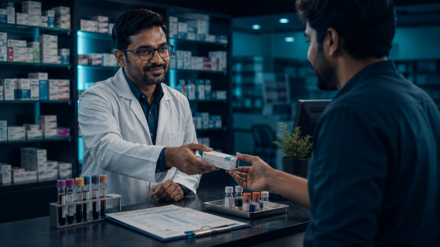 Pharmacy and diagnostics partnership for outpatient health spends.